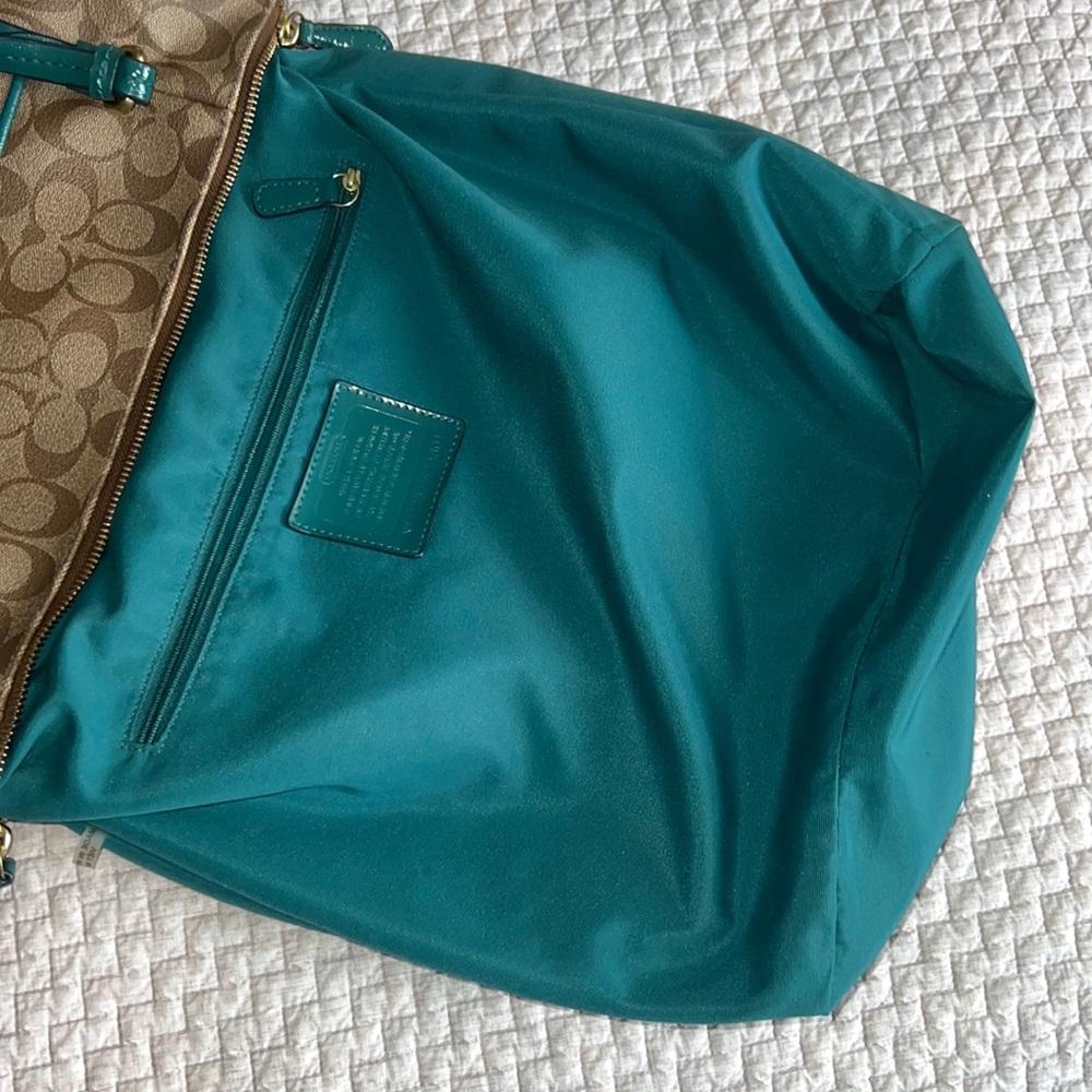 Coach Peyton Signature convertible bag jade/khaki - Picture 3 of 13